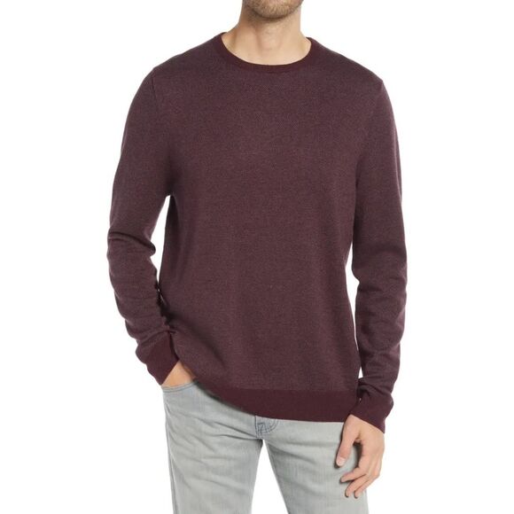 NORDSTROM Bird's Eye Crewneck Sweater ♣️IN STORES♠️ NEW WITH TAGS - Picture 1 of 5